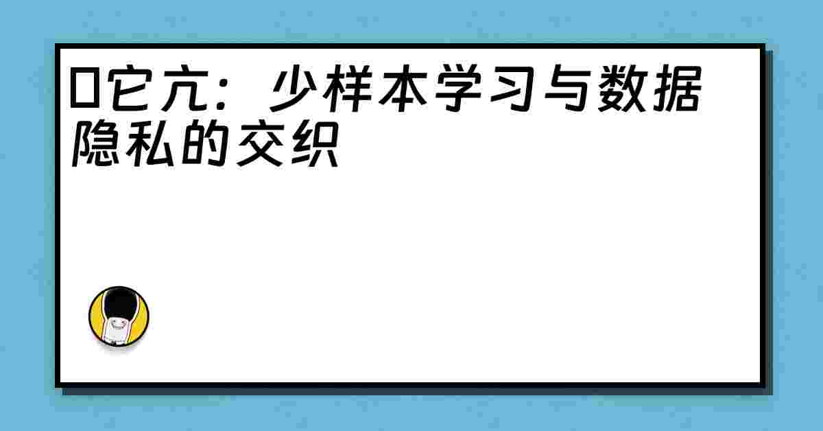 哋它亢：少样本学习与数据隐私的交织