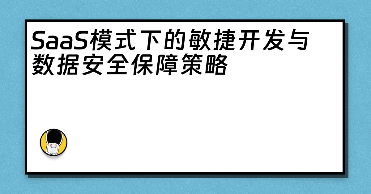 SaaS模式下的敏捷开发与数据安全保障策略