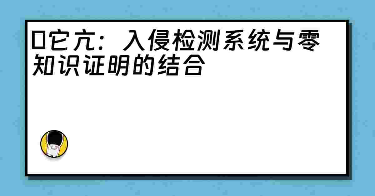 哋它亢：入侵检测系统与零知识证明的结合