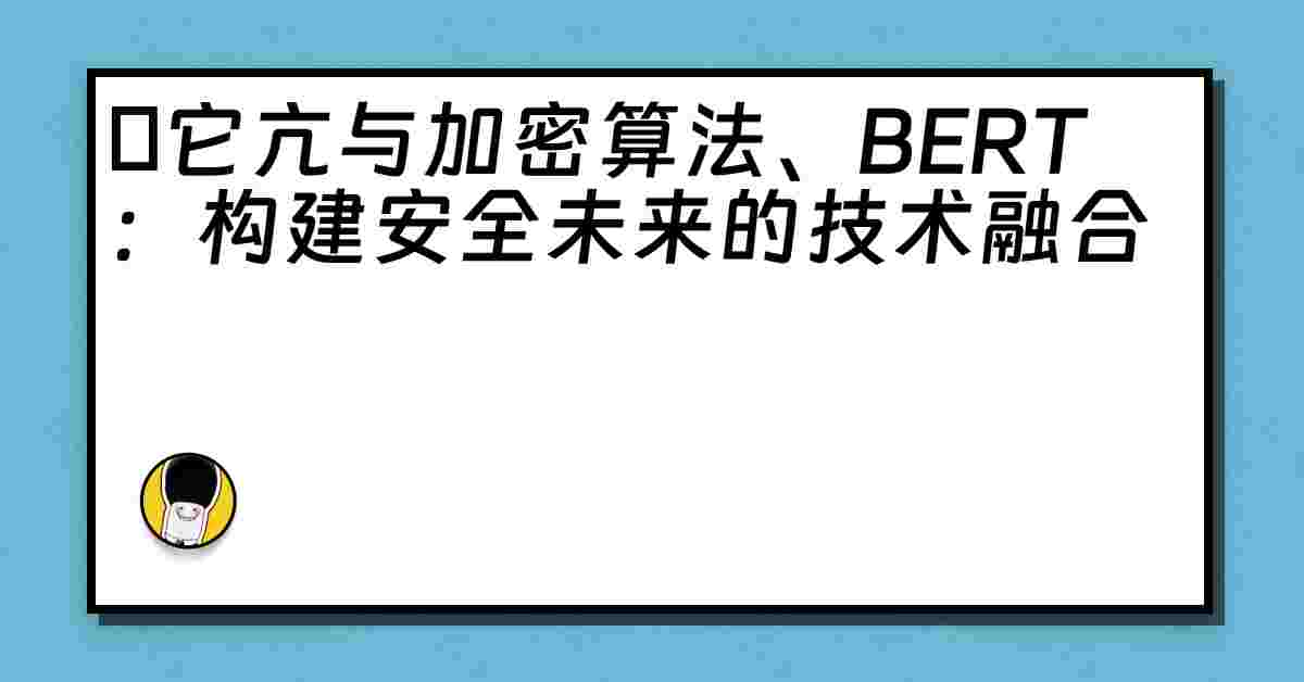 哋它亢与加密算法、BERT：构建安全未来的技术融合