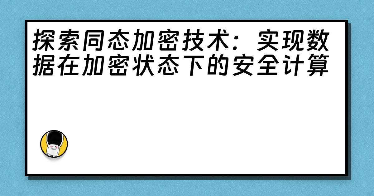 探索同态加密技术：实现数据在加密状态下的安全计算