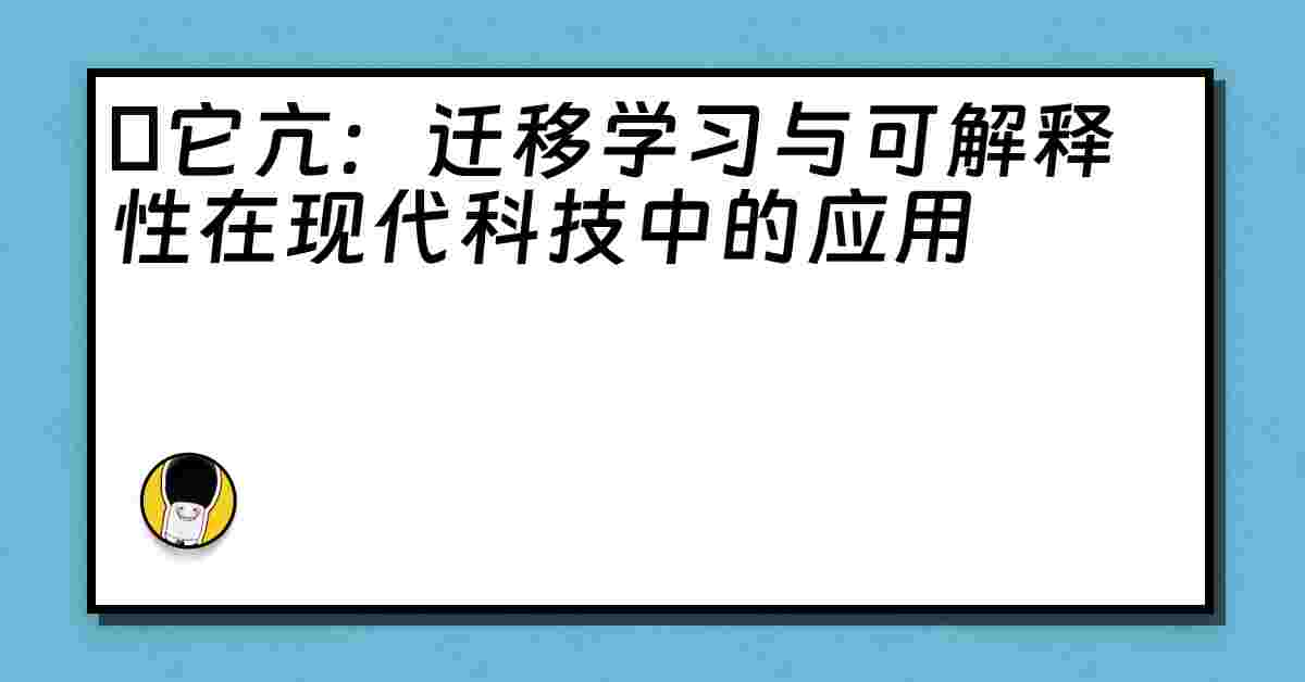 哋它亢：迁移学习与可解释性在现代科技中的应用