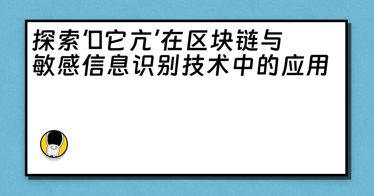 探索‘哋它亢’在区块链与敏感信息识别技术中的应用