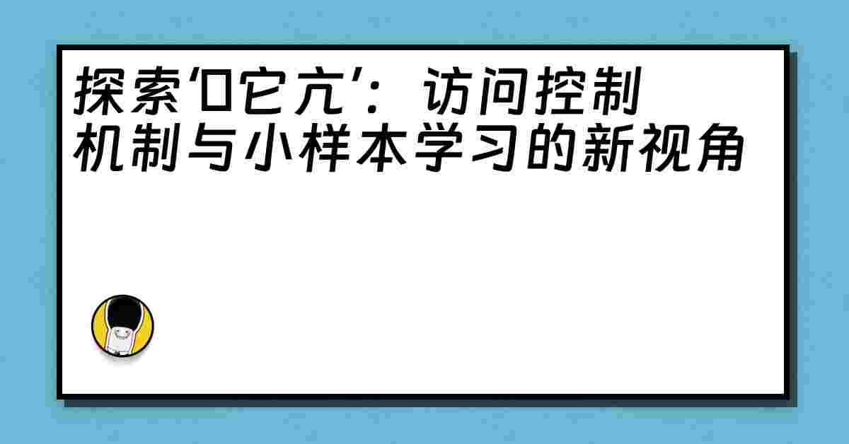 探索‘哋它亢’：访问控制机制与小样本学习的新视角